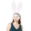 Fashion Lace Bunny Headband Veil Mask Rabbit Ears Headband Nightclub Performance Hair Accessories Headgear