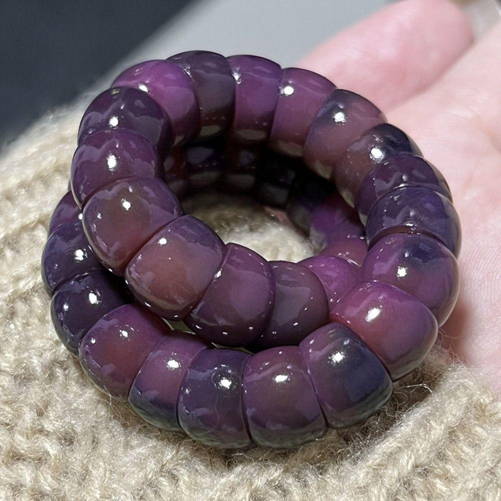 Lucky Pork Intestine Bracelet Purple Grape Color Bangle New Healing Bodhi Bracelet