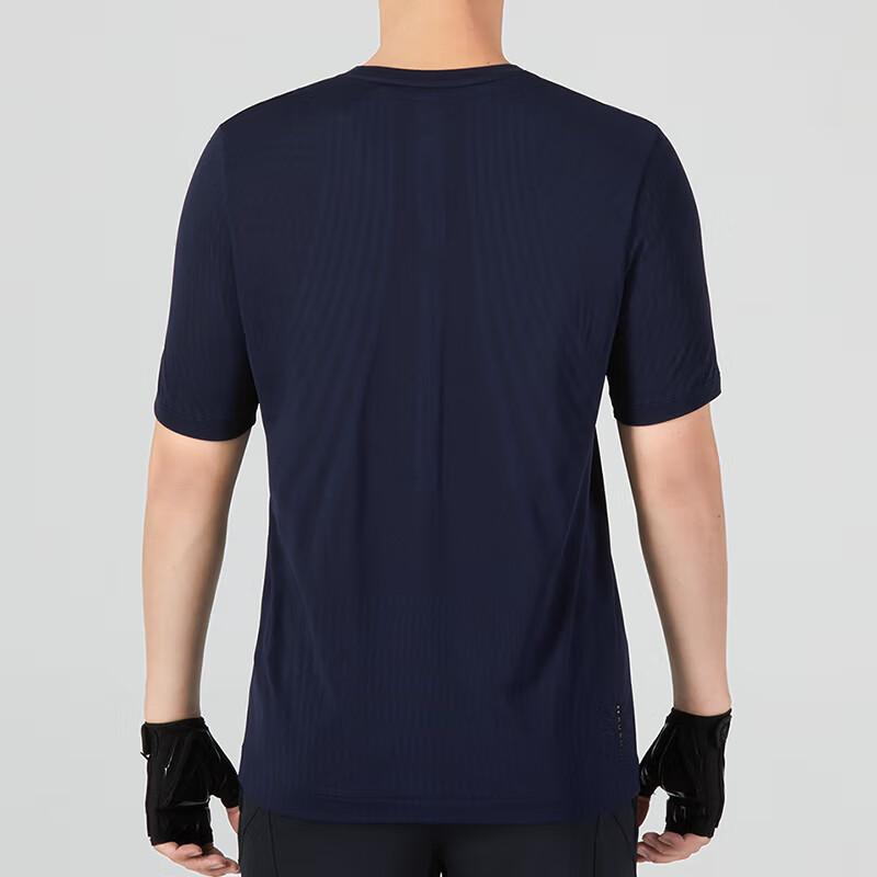 Under Armour Rush Series Fitted Crewneck T-Shirt Men Tops Navy-Blue 1366150-410