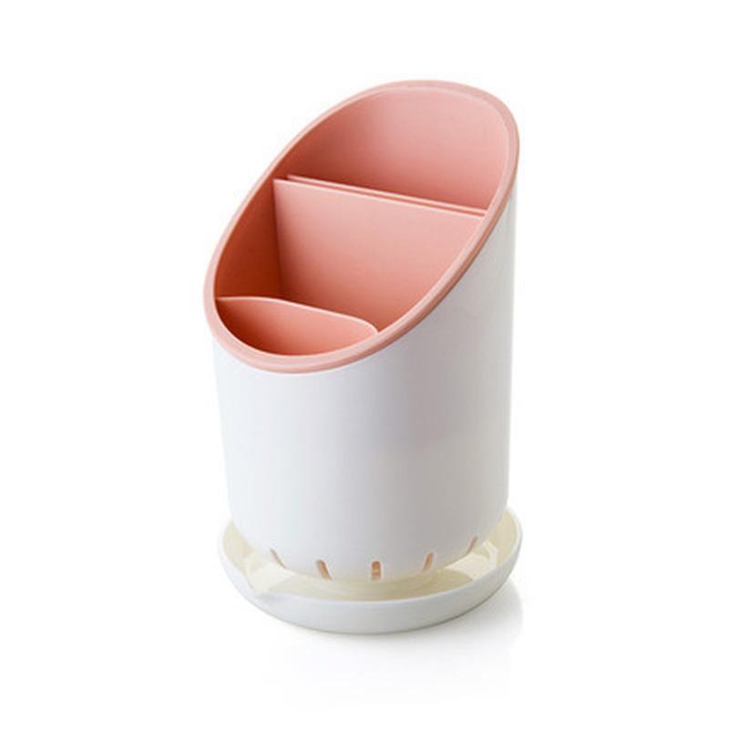 Kitchen Supplies 1pc Water Cutlery Rack Kitchen Organizer Multifunctional Cutlery Storage Rack Drain Kitchen Storage Rack pink
