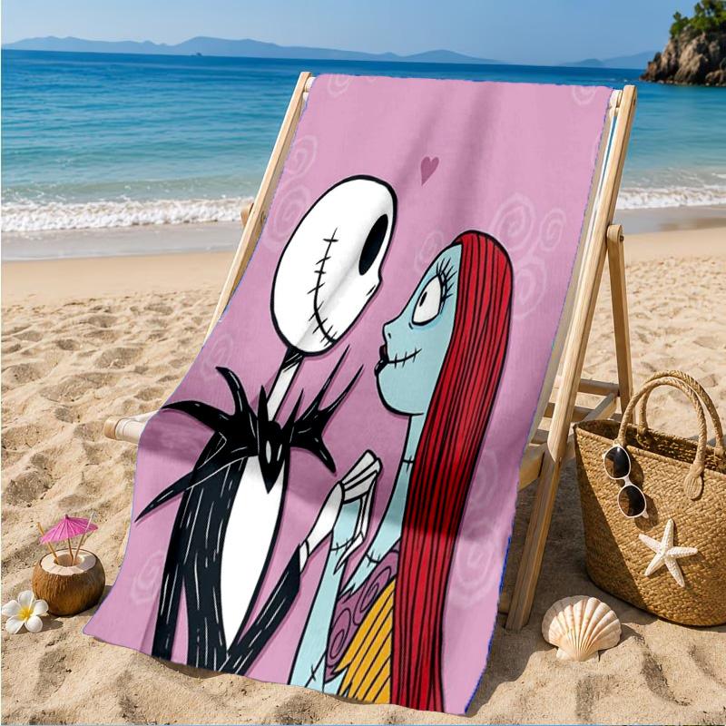 Skull Jack Artwork Printed Microfiber Beach Towel, Soft And Absorbent, Quick-Dry, Ideal for Summer Travel, Beach Essential, Swimming Pool