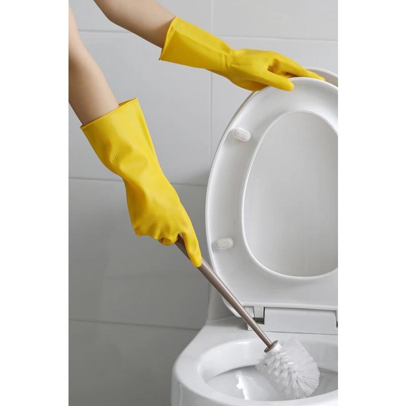 Latex Dishwashing Gloves Women's Waterproof Household Kitchen Washing Bowl Washing Clothes Vegetable Cleaning Household