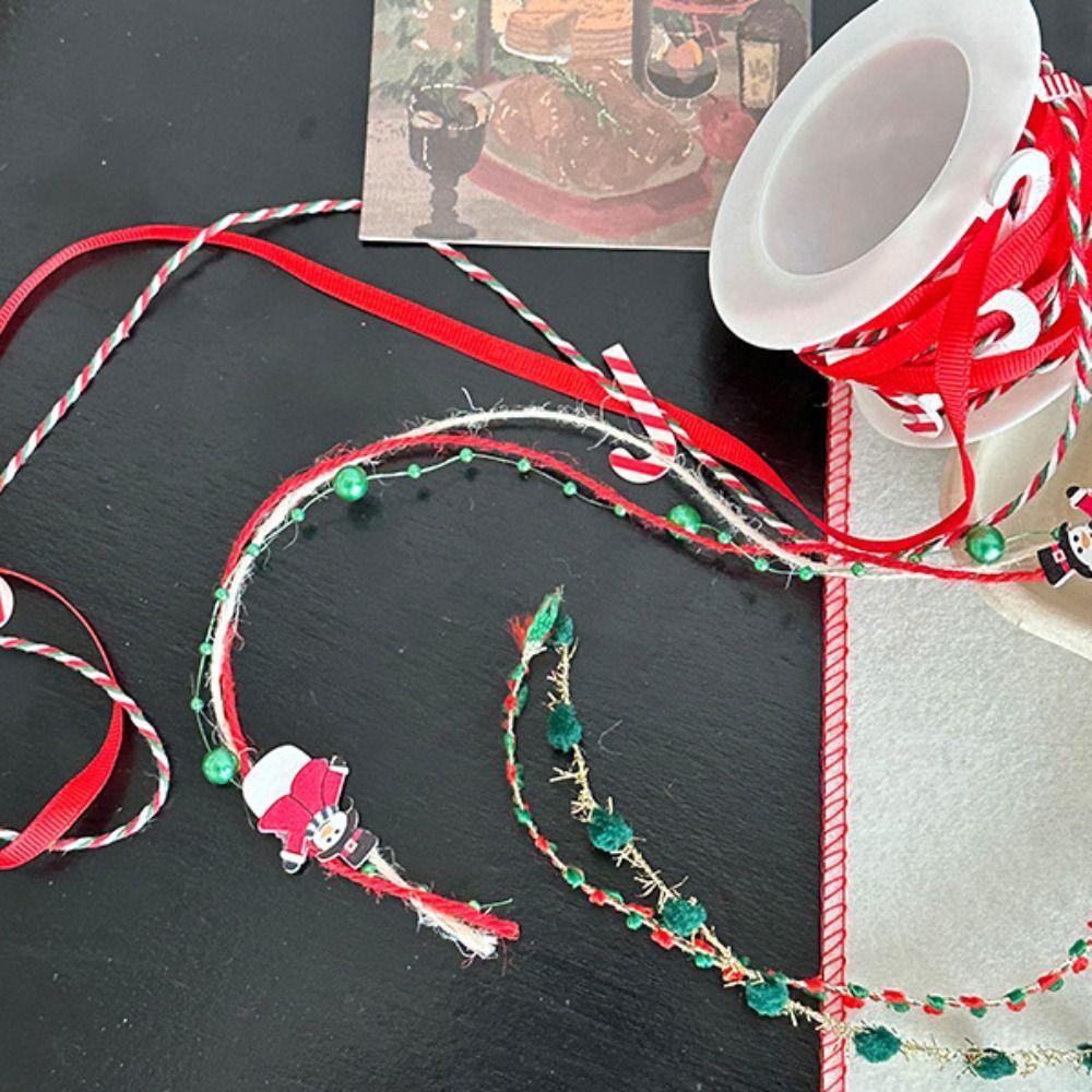 Gift Box Decor Christmas Binding Tape 3m/5m/9m DIY Webbing Colorful Ribbon  Furniture Decoration
