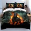 Fiery Horse Art Three-Piece Decor Multiple Sizes Kid's and Adults' Bedroom Exquisite 3PC Bedding Set Gift