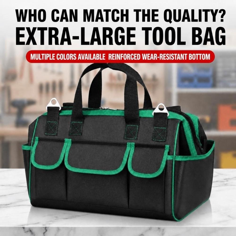 Heavy Duty Toolbox Organizer Multi-Pocket Electrician Tool Bag Tool Storage Outdoor Work
