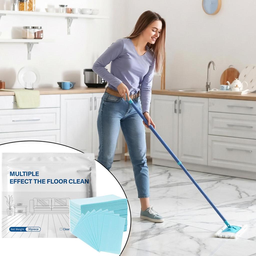 30Pc Floor Brightening Cleaning Tablets Multi-purpose Tile Cleaner Sheets Easy Dissolve Concentrated Floor Dirt Remover For Home