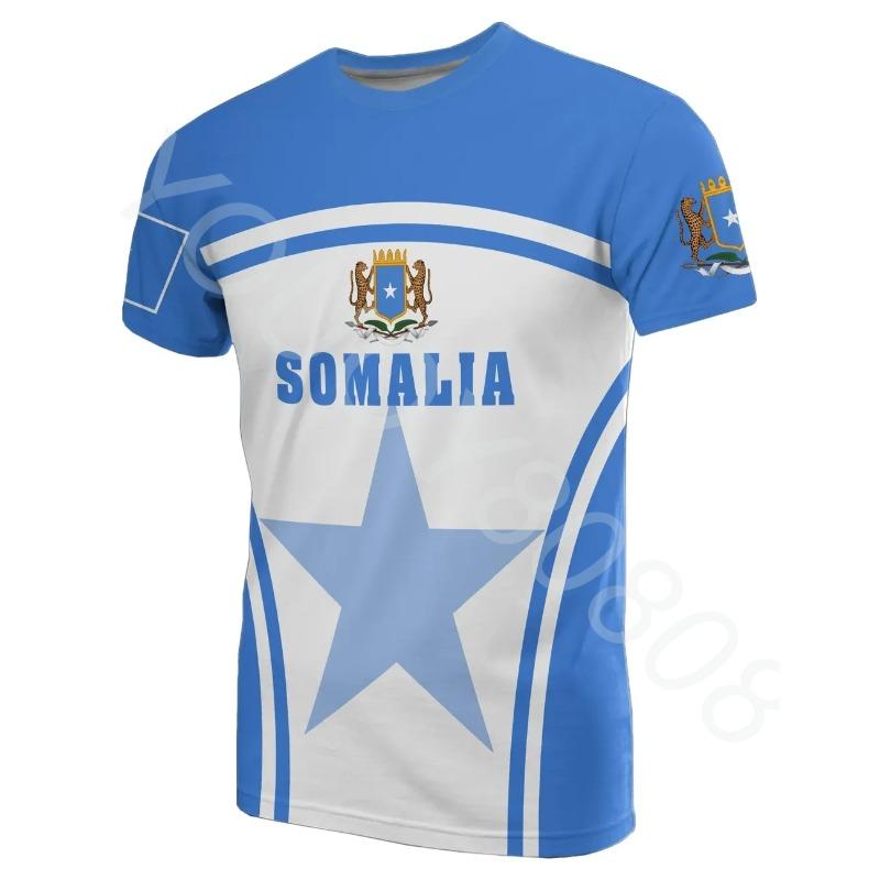 Africa Zone T-Shirt Summer Casual Sweatshirt Somalia Sports Style T-Shirt Print Harajuku Street Style Tops S