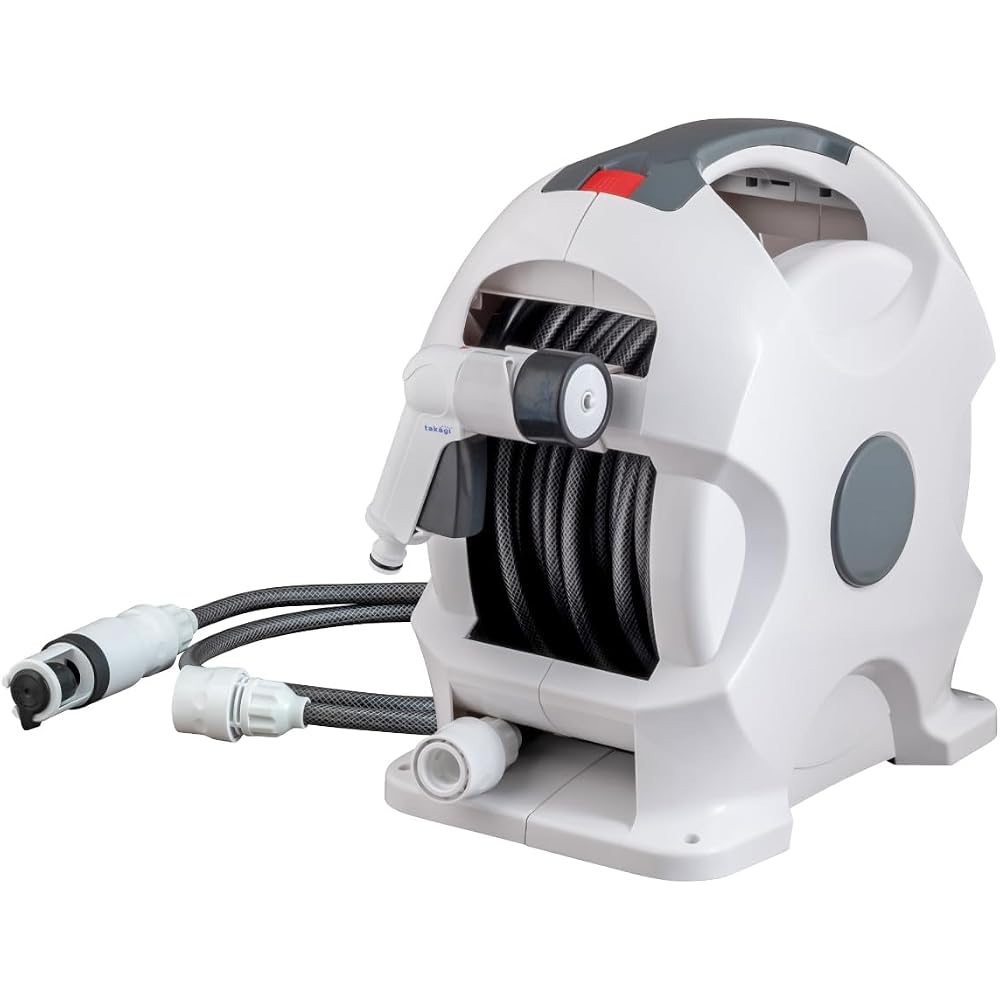 Takagi (Takagi) Hose Hose Reel 15m Automatic Winding Aurora X Charcoal Gray R715CG Inner Diameter...