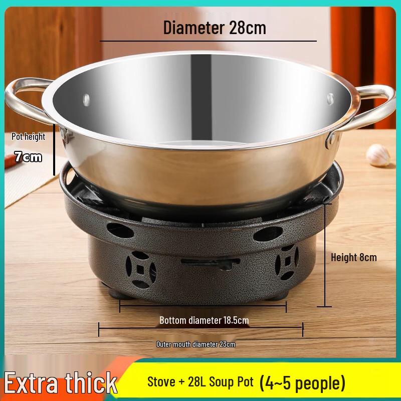 Portable Alcohol Stove Mini Hot Pot