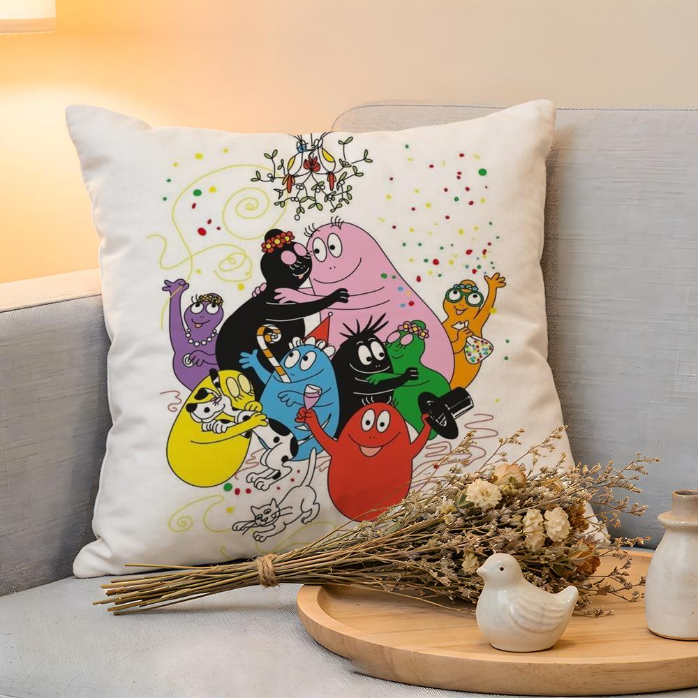 

Cushion Cover Linen SkinFriendly Soft Decorative Case For Sofa Home Decor Cartoon Cute BBarbapapas Pillow cover 30x30cm