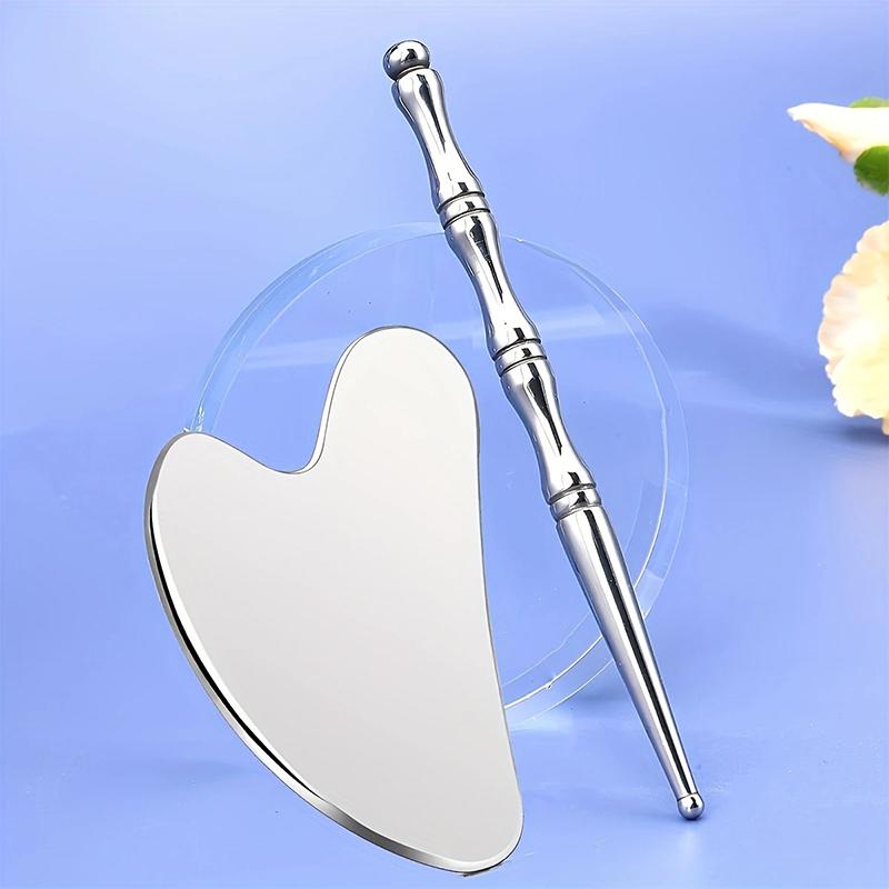 Body Massager Gua Sha Facial Tool, Stainless Steel Guasha Massage Tool Facial Gua Sha Board Spa Acupuncture Pen