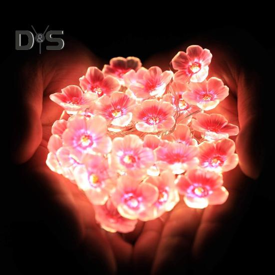 LED Cherry Blossom Vine Light Strip with Remote Control Multiple Lighting Modes Cherry LED Tree Branch Lights Wall Decor