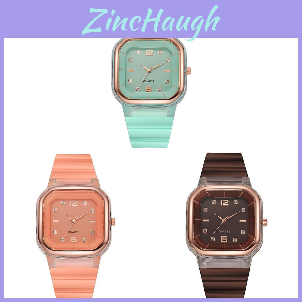 Girls Square Silicone Quartz Watch With Logo Customization For Students