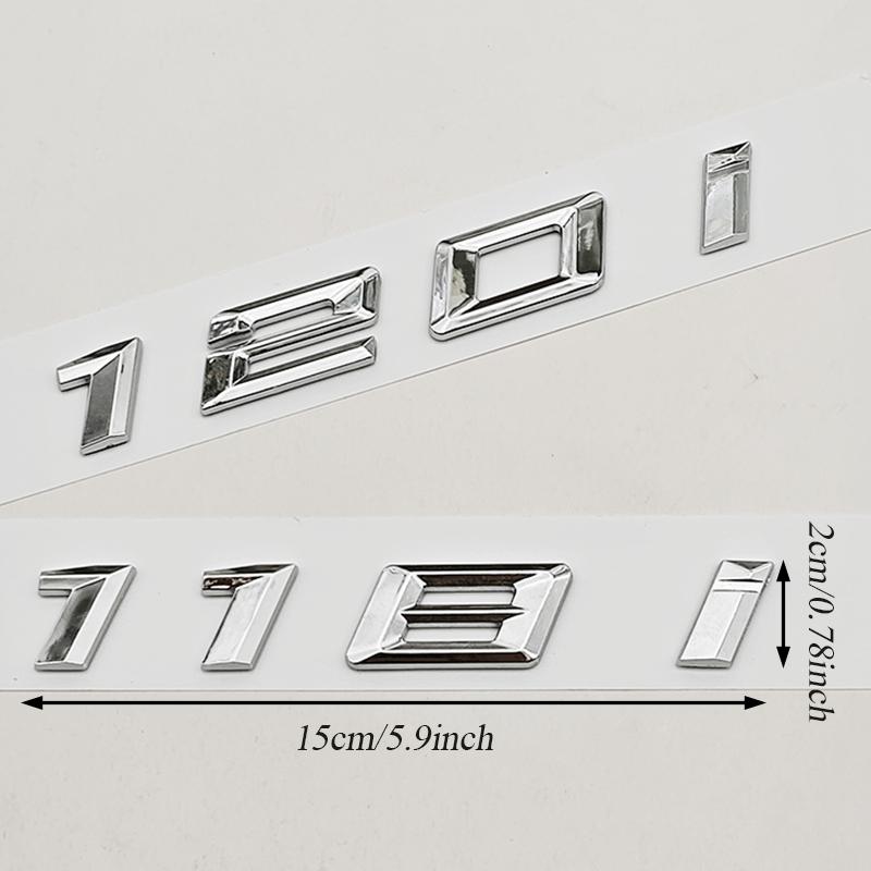 NEW 3D ABS Car Letters Logo 118i 120i 125i Badge Rear Trunk Emblem Decals For BMW 1 Series 118i 120i 125i F40 Auto Accessories EJ3