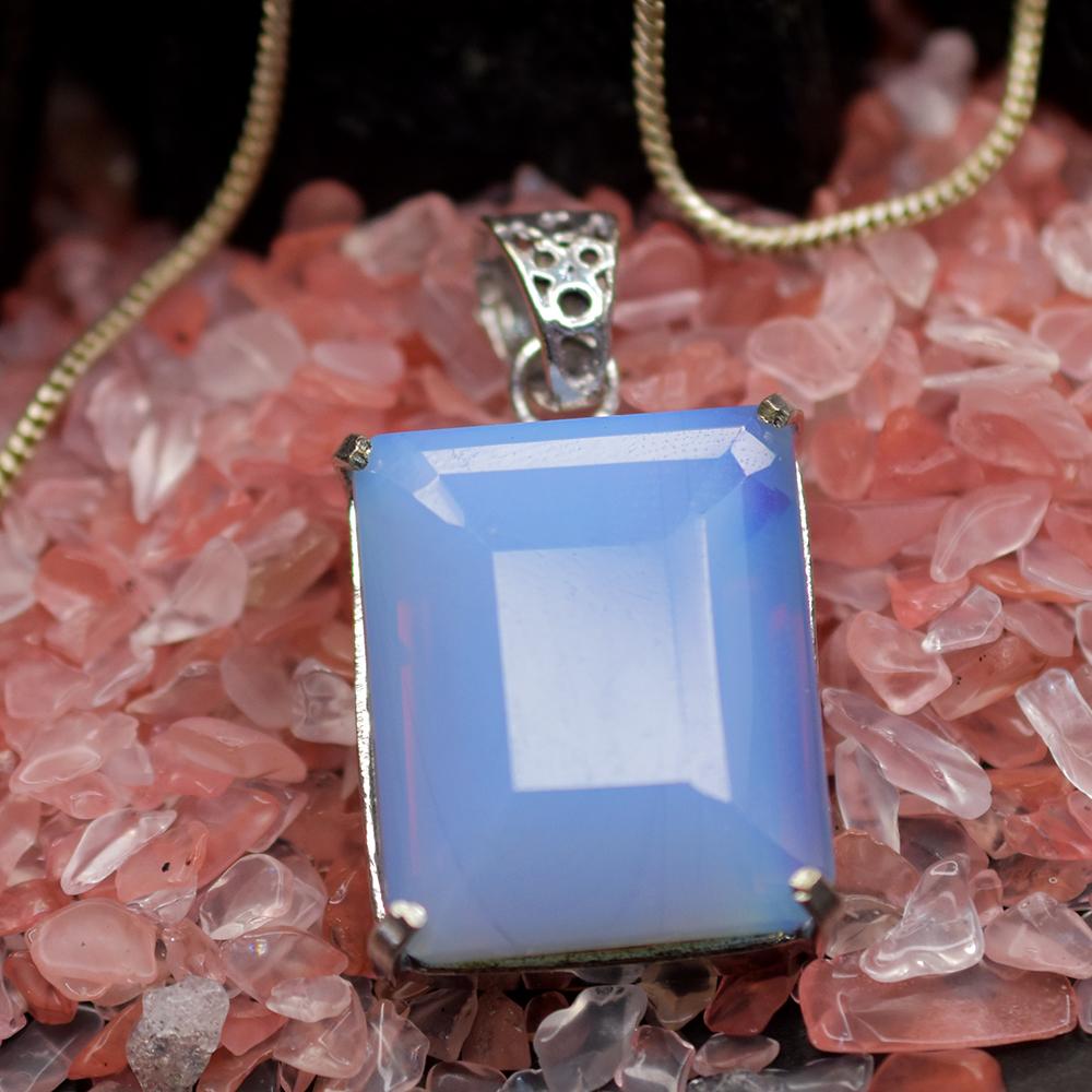 

Срібло 925 проби 120,56 карата Натуральний кулон Опал Смарагд Дорогоцінний камінь Безкоштовний подарунок my-479-sa 40.8 MM Approx. синій