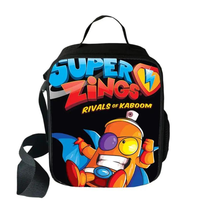 Fashion Student Crossbody Super Zings Lunchbox Thermal insulation Food Lunch Bag 3D Printed Picnic Insulated Handbags Ice Bags