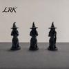Three Witches Statue 3 Pcs Witch Figurine, 3D Printed Hear See Speak No Evil Desktop Ornament Statue, Gothic Tabletop for Halloween Bookshelf
