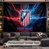 Atletico Madrid FC Personalized Tapestry Support Custom Name, Wall Art Home Decoration