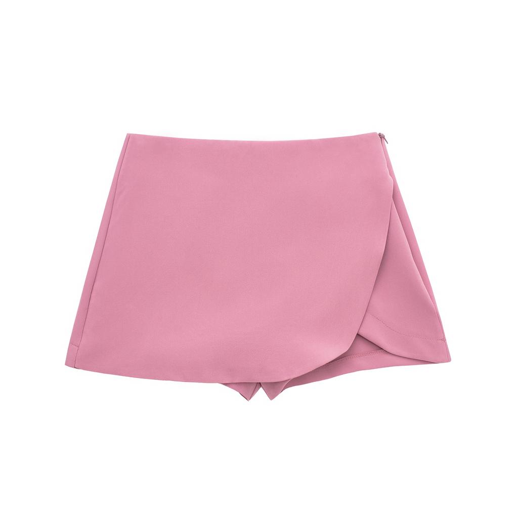 Vintage High Waist Side Zipper Female Skirt Women Fashion Pareo Style Shorts Skirts