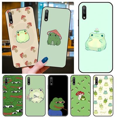 Phone Case For Huawei Honor 9X 9 9S 10 20 30 S I A 8X 8A 8S 7X 7A Pro Lite Black Cover Back Silicone Prime Art Animal Frog