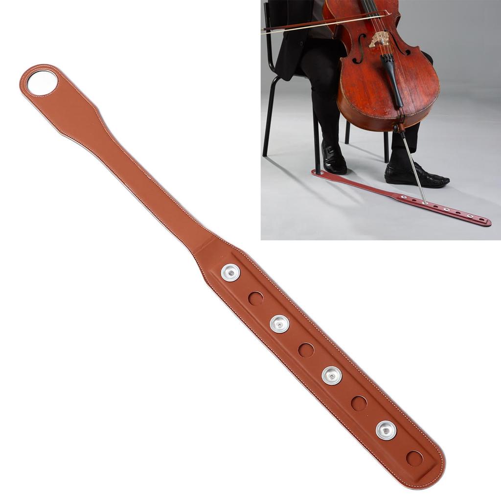 Cello End Pin Holder Strap Leather Cello Endpin   Non Slip Strap for Practice and Performance