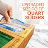 mHomeAid Bag Storage Organizer Bamboo Food Plastic Baggie Holder Dispenser Container for Kitchen Drawer Fits Ziplock Gallon Qua