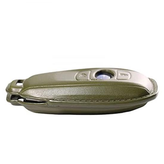 Genuine Leather Key Case Cover for Subaru and BRZ Levorg, Legacy, Forester, XV, (Blue)