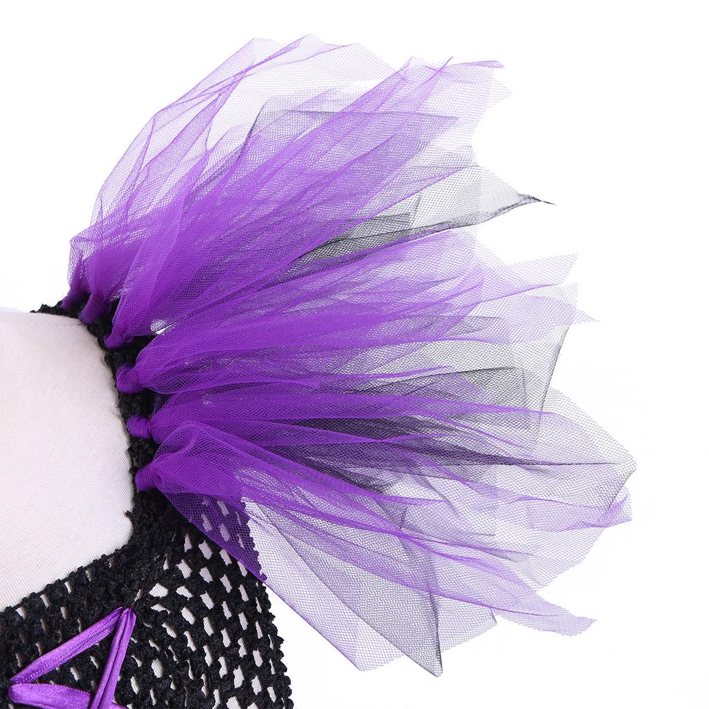 Kids Girls Queen Fluffy Tutu Dresses Children Halloween Witch Cosplay Party Dress Up Costume