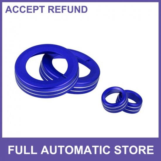 4pcs Aluminum Car Center Control Ring Knob Trim Cover for Chevrolet Camaro 10-15