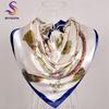 [BYSIFA] Scarf Winter Fashion Brand Square Scarves Shawls Sweet Pink Chain Design Scarves Bandana Spring Fall Head Hijab Scarf