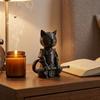 Estatua de Gato Guerrero Escultura de Gato Samurái Impresa en 3D Adorno Animal Caprichoso de Escritorio para Decoración de Mesa Estante de Sala de Estar Regalo para Amantes de los Gatos Coleccionistas