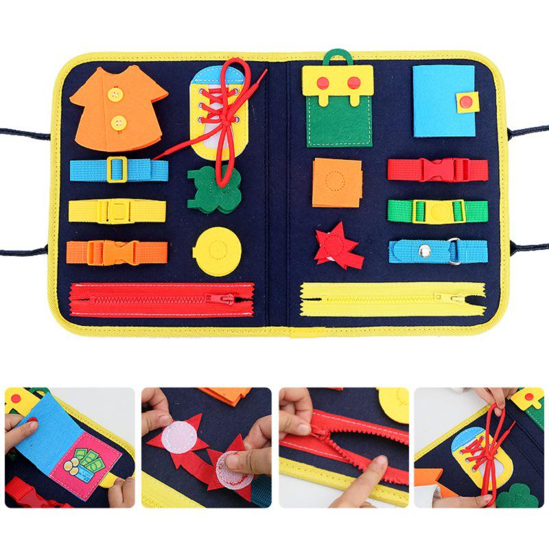 Montessori Felt Busy Board: Multi-Page Educational Toy & DIY Accessories for Early Childhood Learning