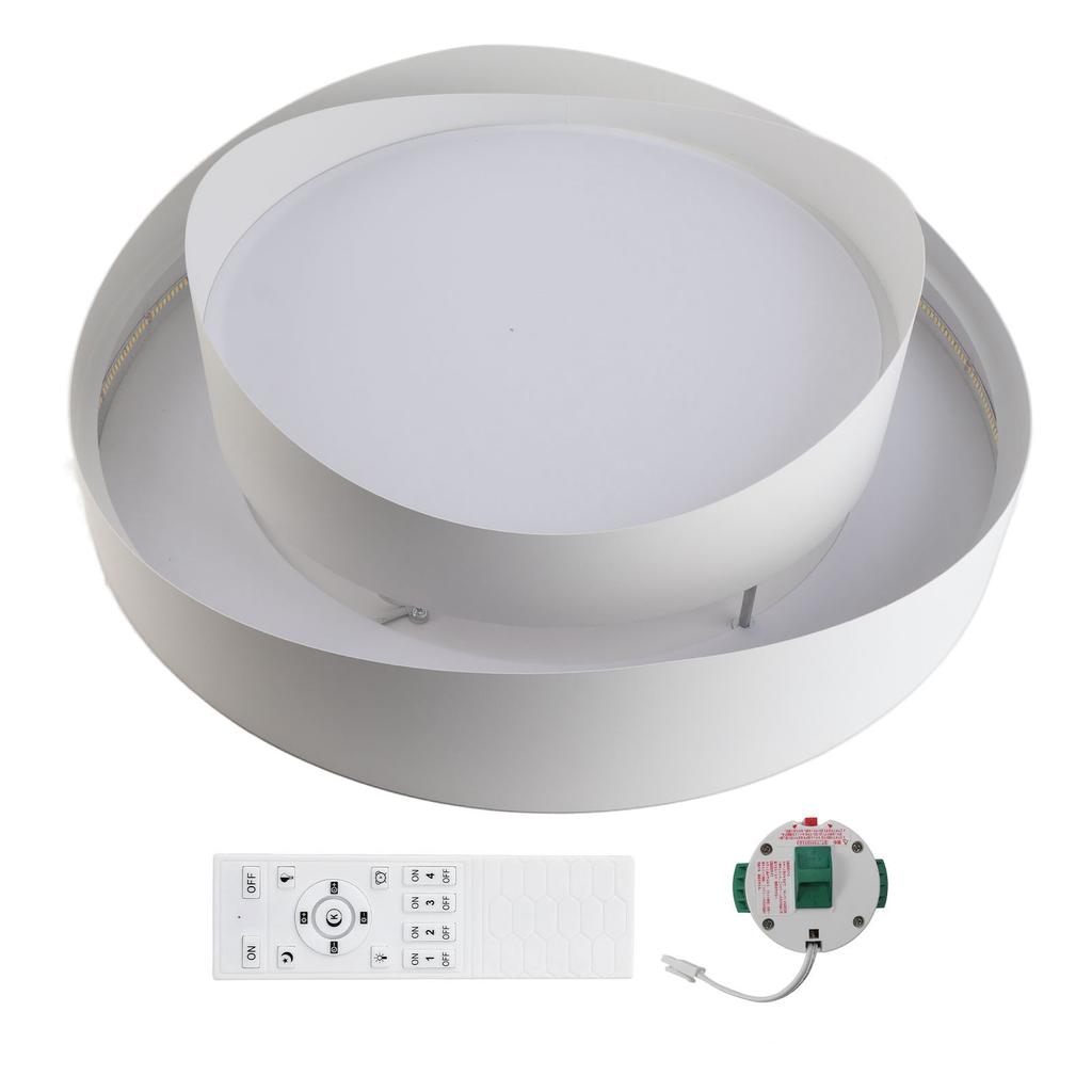Modern LED Ceiling Light Dimmable Round Light Fixture 3 Color Temperature 3000K-6500K for Bedroom