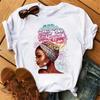 African Fashion Girls Print Women T-Shirts Short Sleeve Y2K Tops 90S Harajuku Graphic T Shirt Summer Clothing Casual Loose Tee