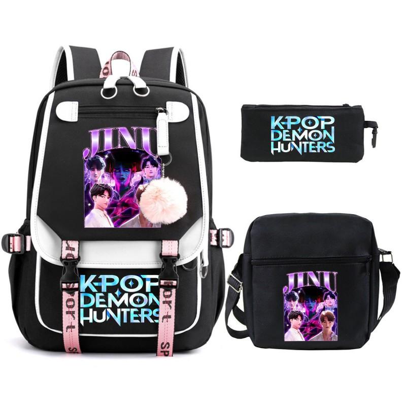 Kids Printed Backpack School Use Lightweight Oxford Fabric Bag With Arc Shoulder Straps 20-35L Capacity Neutral Style