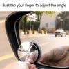 Car Accessories 2Pcs Rearview Convex Mirror Clear 360 Degree Rotation Wide Angle Car Rimless Convex Parking Mirror Driving for Reversing