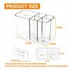 Storage Toothbrush Organizer Wall Mounted Tooth Brush Cup Stand  Bathroom