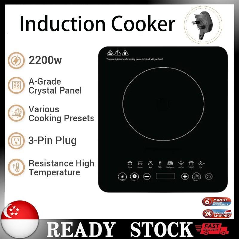 [SG Stock]2000W Induction Cooker Waterproof Ultra Slim Electric Cooker Touch Control Panel Touch Screen