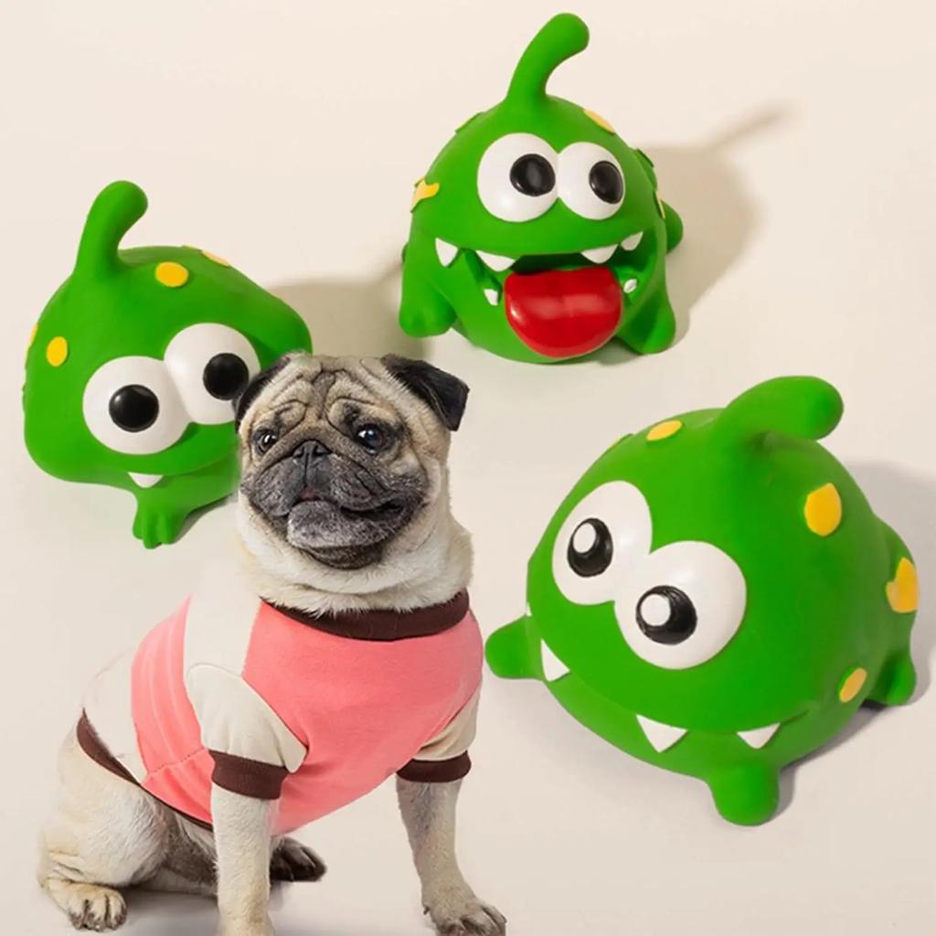 Dog Squeaky Rubber Toys Latex Chew Toy Puppy Sound Animal Bite Resistant Train Pet Supplies For Small Medium Dogs Teeth Cleaning
