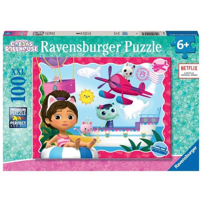 100 Piece XXL Puzzle The Adventure of the Cats! / Gabby's Dollhouse, From 6 Years Old, Children's Puzzle, 12001053, Ravensburger