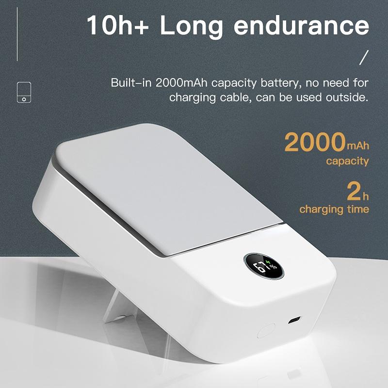 Portable Mini Fan 5V USB Rechargeable Fans Outdoor Standing Silent Neck Fan Hand Desk Small Air Cooler Fan Neckband Fan Cooling