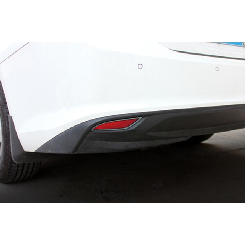 For Chevrolet Malibu 16-18 Black Steel Car Outer Rear Fog Light Frame Cover Trim