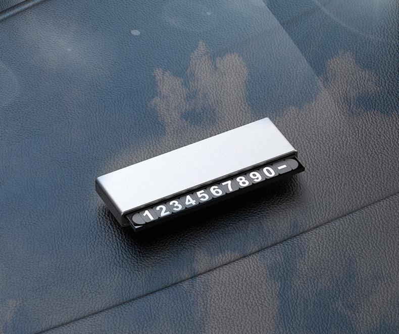 Car Contact Info Sign: Customizable Metal Plate for Temporary Parking and Phone Number Display