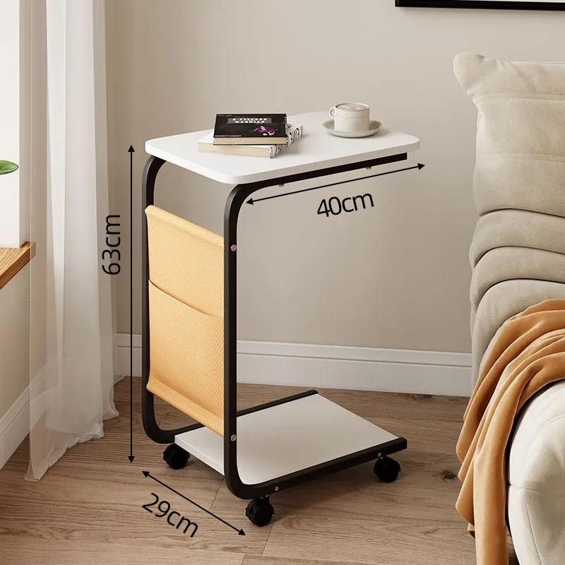 Mobiler kleiner Beistelltisch mit Stauraum – Moderner Sofa-, Nachttisch oder Couchtisch