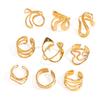 Uworld Fashion Geometric Open Ring Stacked Irregular Ring Women's Accessories Party Festival Accessories