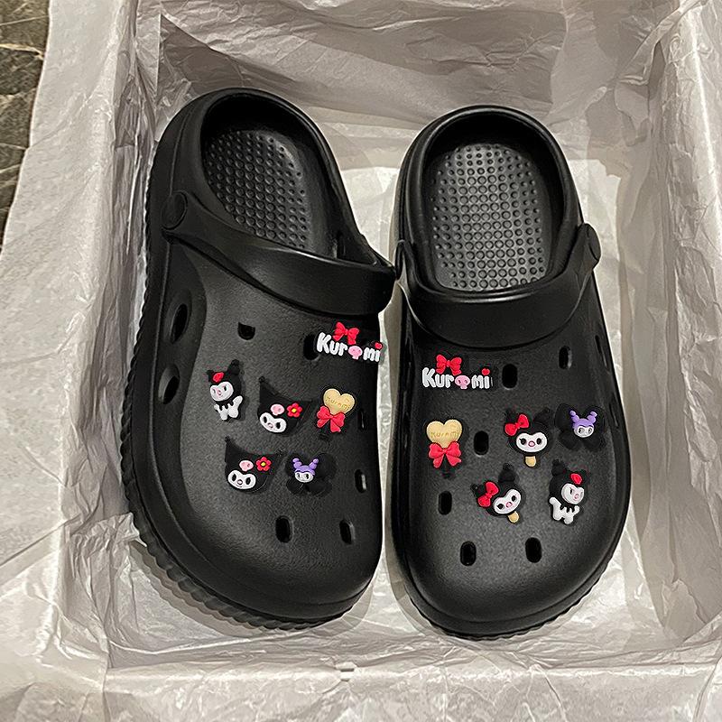 Slippers new summer outer wear thick-soled soft-soled heightening Mori flat-bottomed slippers