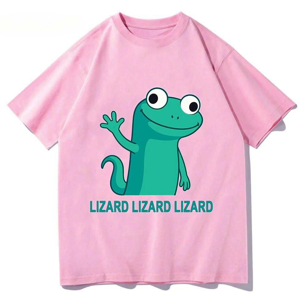 Funny Lizard Meme T Shirt 2026 Fashion Women Aesthetic Tee Unisex Funny New Streetwear Kawaii Printed Y2k Summer Tees Tops