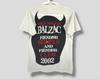Vintage Balzac Fiendish Club T-Shirt Collectible Japanese Punk Rock Concert Tour Vintage Band Tee White Small