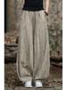 Women's 2025 Distressed Cotton Linen Lantern Pants - Casual, Versatile, Literary Style for Travel