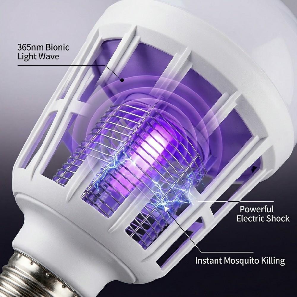 5/3/1PCS Electric Mosquito Lamp Mosquito Lure Lighting Indoor and Outdoor Universal E27 Screw Multi Functional Light Bulb